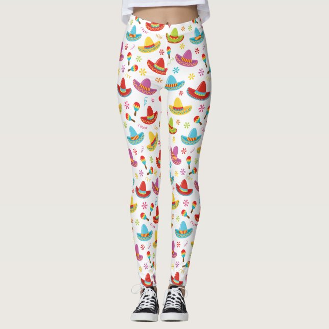 Fun mexikanische Fiesta-Leggings Leggings (Vorderseite)