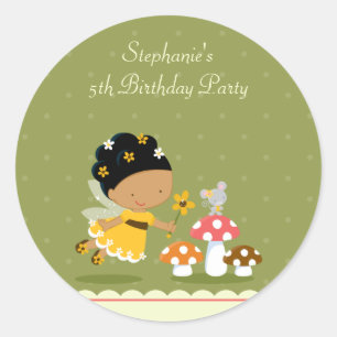 Fun mignon stickers de fête d'anniversaire de fill