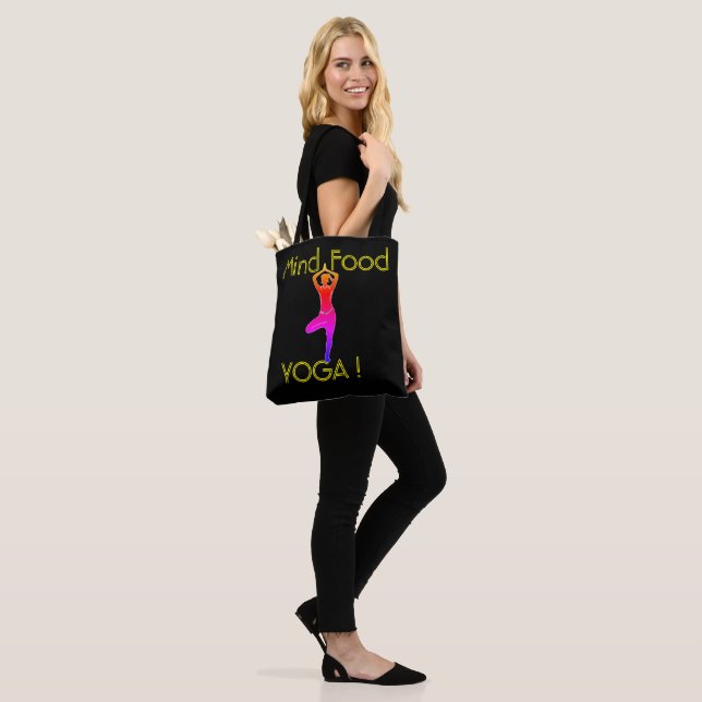 Fun 'Mind Food Yoga' Tasche (Am Model)