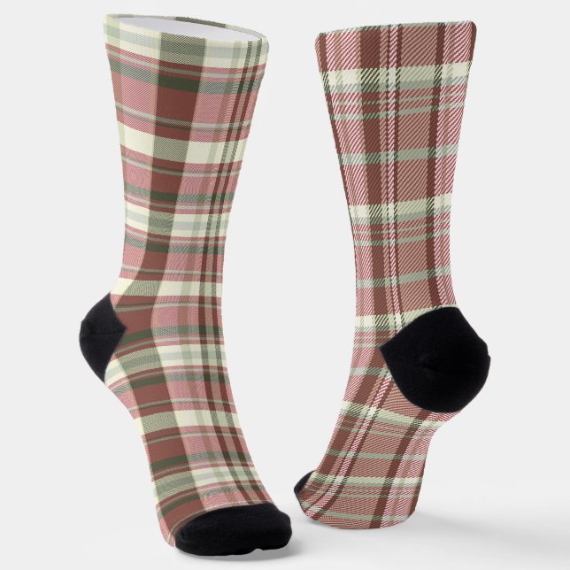 Fun Mismatch Odd Christmas Kariert Socken (Gewinkelt)