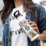 Fun Modern 'BEST MAMA EVER' 14 Foto Edelstahlflasche<br><div class="desc">Erstelle das perfekte Geschenk für die phantastischste Mutter in deinem Leben. Unsere leicht zu bedienende Vorlagenwasserflasche ist mehr als nur eine Flasche; sie ist eine Schatzkammer an Erinnerungen. Dieses einzigartige Geschenk wird mit 14 Fotos und einem lebendigen "BEST MAMA EVER"-Schriftzug geschmückt, der sich nach Ihren Vorstellungen verändern lässt. Die Touch...</div>