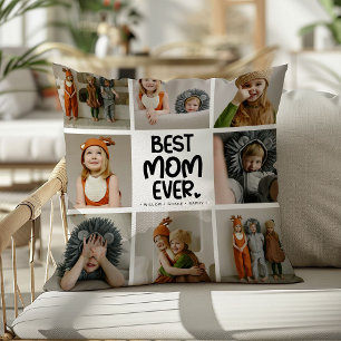Fun Modern 'BEST MAMA EVER' 6 Foto Kissen