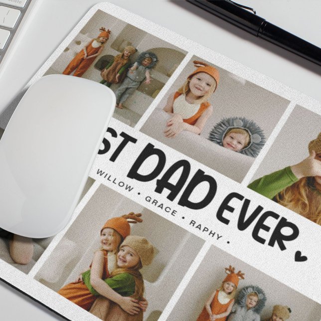Fun Modern 'BEST VATER EVER' 6 Foto Mousepad (Von Creator hochgeladen)