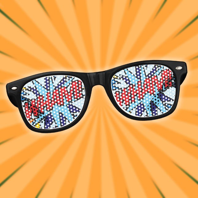 Fun Modern Comic Book WHAM Partybrille (Fun Modern Comic Book WHAM Retro Sunglasses)