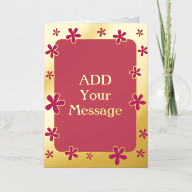 Fun Modern Custom Gold Foil Card (Vorderseite)