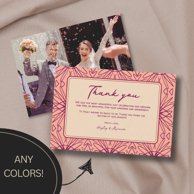 Fun Modern Einzigartige Hochzeit Dankeschön Karten (Von Creator hochgeladen)