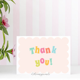 Fun Modern farbenfroh geklappt Danke Karte