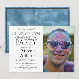 FUN MODERN MALE 2025 GRADUATION INVITATION PARTI