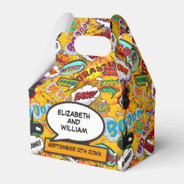 Fun Modern Modern Comic Book Wedding Geschenkschachtel