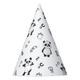 Fun Modern Panda Kindergeburtstag Partyhütchen