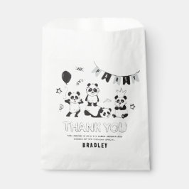 Fun Modern Panda Vielen Dank Kindergeburtstag Geschenktütchen