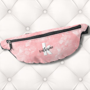 Fun Modern Pink Initial Monogram Bauchtasche