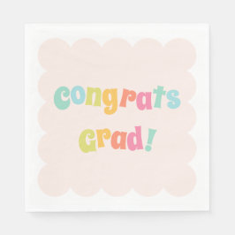 Fun Moderne farbenfrohe Glückwunsch Grad Serviette