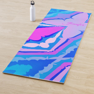 Fun Moderne Lila blaue Krawatte Abstrakt Yogamatte