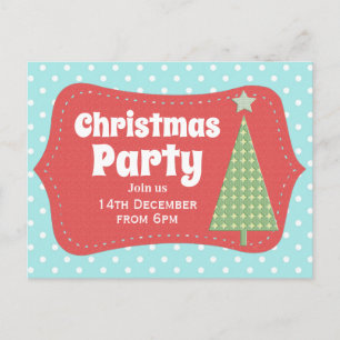 Fun moderne Noël Fête Invitation