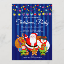 Fun moderner Cartoon, Weihnachts-Party des Weihnac