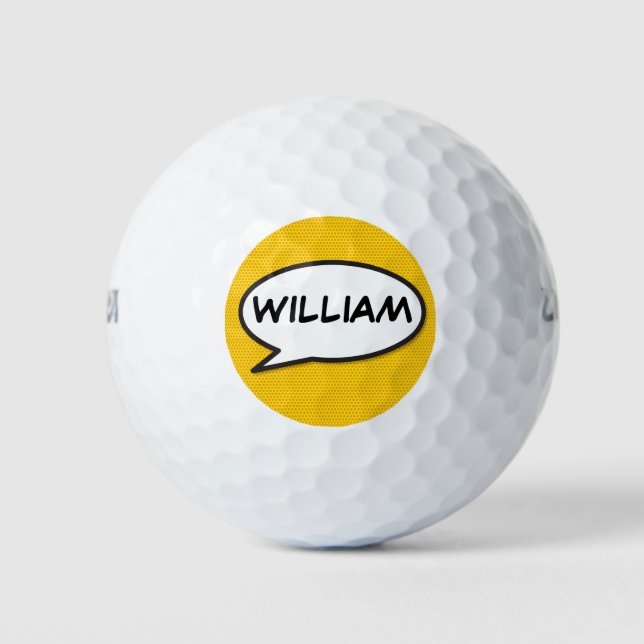 Fun Modernes Personalisiertes Comic Pop Kunst Golfball (Vorderseite)