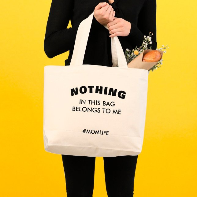 Fun Mom Text Momlife Bold Typography Mama gift Jumbo Stoffbeutel (Von Creator hochgeladen)
