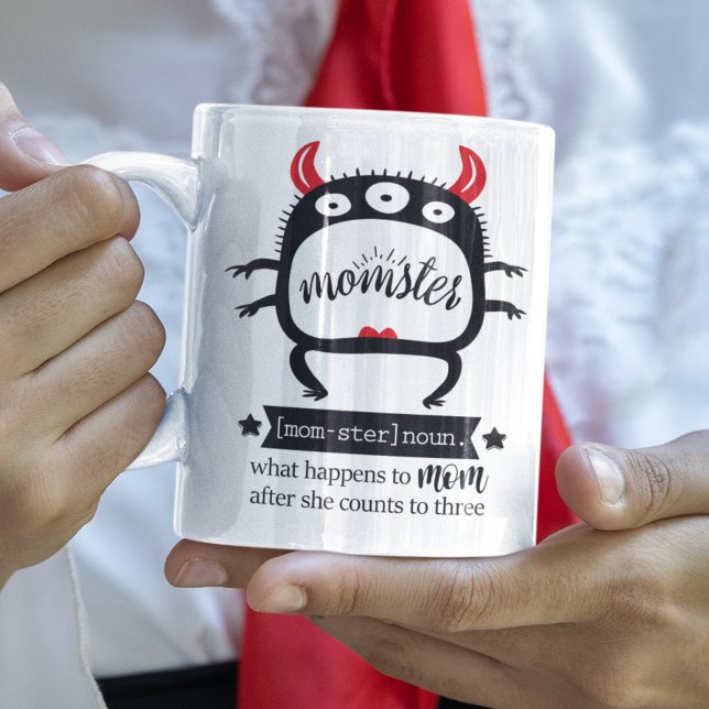 Fun momster ironisch humoristisch Mutter Leben Kaffeetasse (Von Creator hochgeladen)