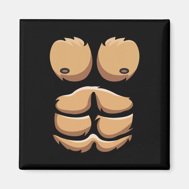 Fun Monkey Gorilla Brust Kostüm Halloween Magnet (Vorne)