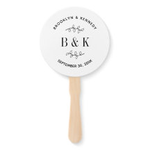 Fun Monogram Floral Botanical Wedle Name