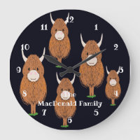 Fun Monogram Scottish Highland Cow