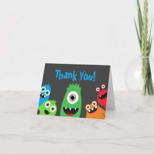 Fun Monster Bash Vielen Dank Anmerkungen Dankeskarte