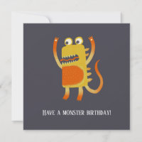 Fun Monsters Geburtstagskarte