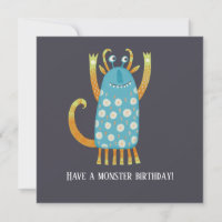 Fun Monsters Geburtstagskarte