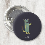 Fun Monsters Personalisiert Button<br><div class="desc">Eines von einem Set bezaubernder Monster. Ändern Sie den Namen, um ihn zu personalisieren. Originelle Kunst von Nic Squirrell.</div>