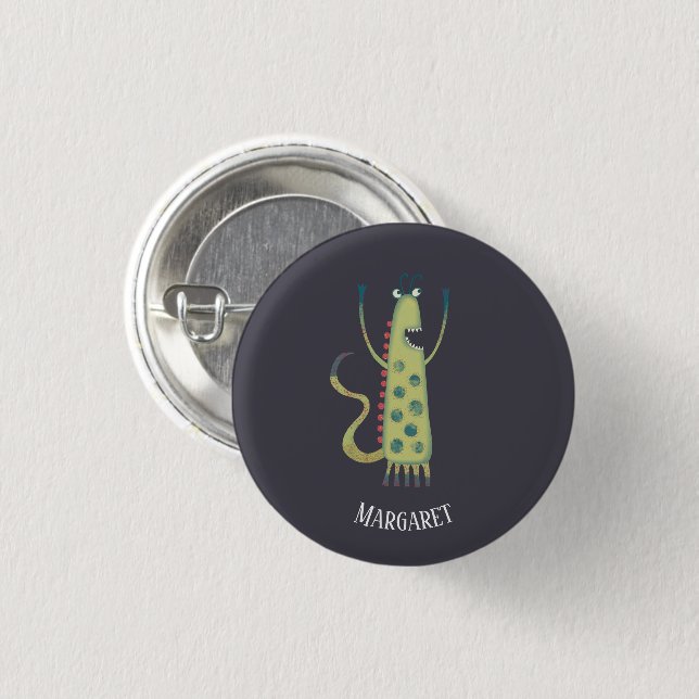 Fun Monsters Personalisiert Button (Vorne & Hinten)