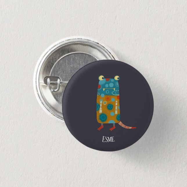 Fun Monsters Personalisiert Button (Vorne & Hinten)