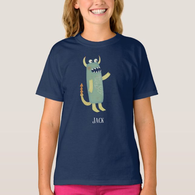 Fun Monsters Personalisiert T-Shirt (Vorderseite)