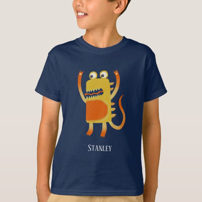 Fun Monsters Personalisiert T-Shirt (Vorderseite)