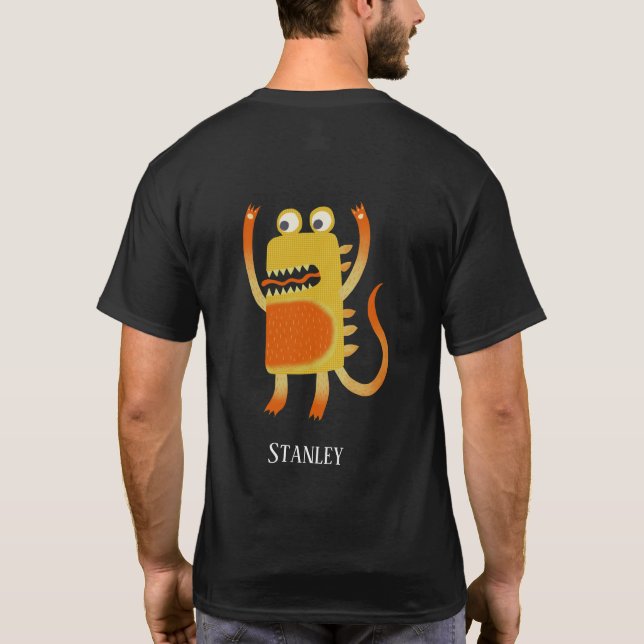 Fun Monsters Personalisiert T-Shirt (Rückseite)
