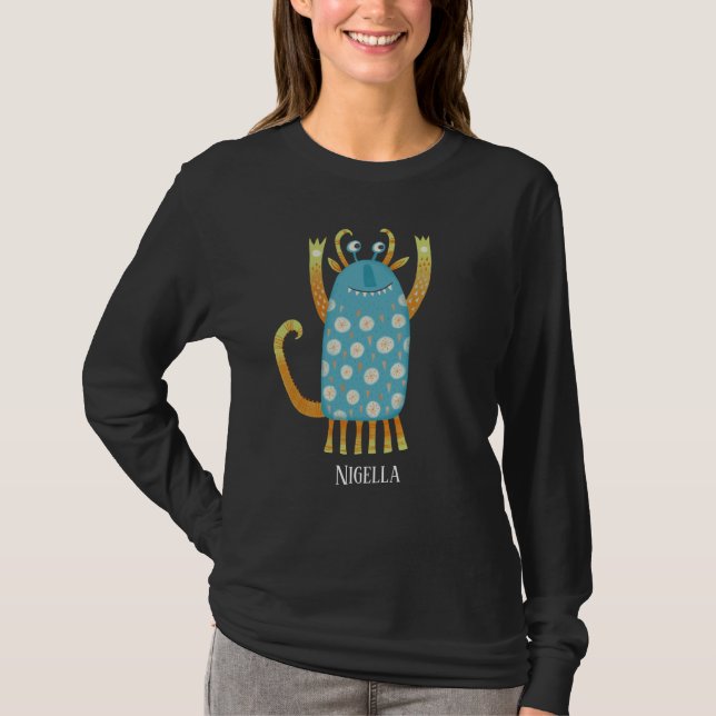Fun Monsters Personalisiert T-Shirt (Vorderseite)