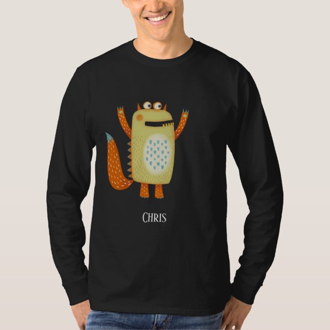 Fun Monsters Personalisiert T-Shirt (Vorderseite)