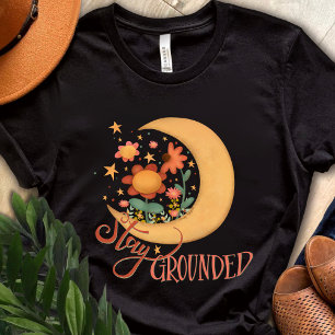 Fun Moon Blume Bleibe gemahlenen Inspirivity T - S T-Shirt