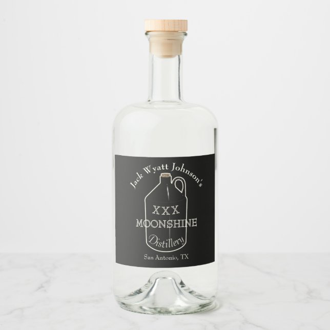 Fun Moonshine Etikett für Ihre Flaschen (Vorderseite)