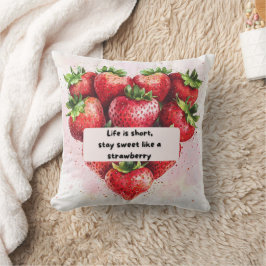 Fun & Motivierend Erdbeere Druckkissen Kissen