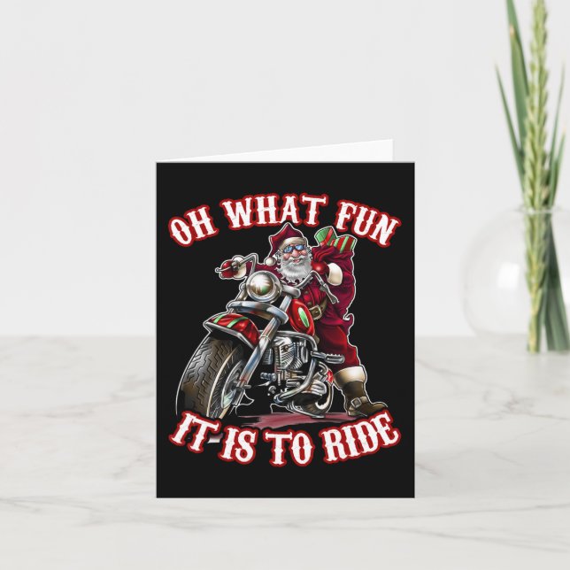 Fun Motorrad Biker Opa Weihnachten Karte (Vorderseite)