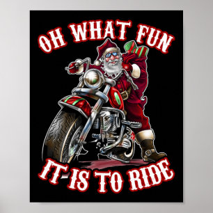 Fun Motorrad Biker Opa Weihnachten Poster