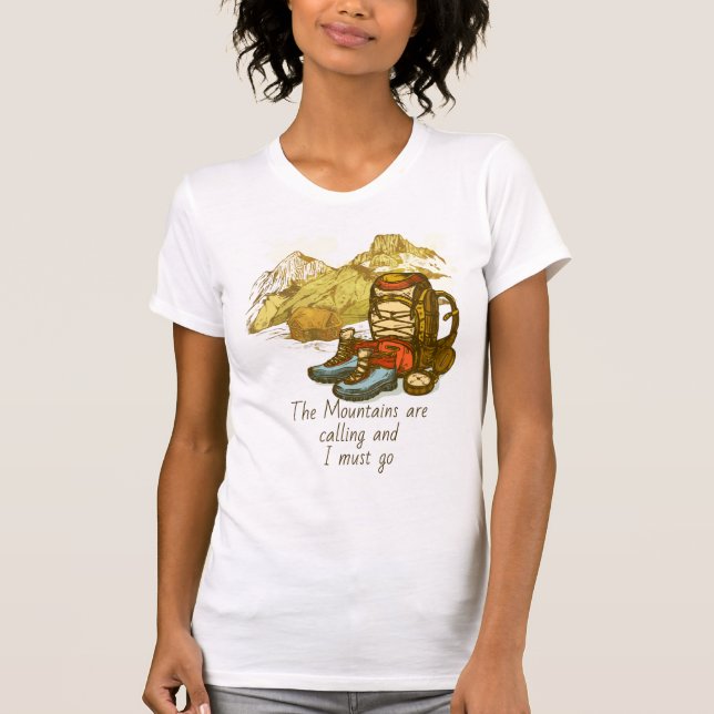 Fun Mountain Wandern Klettern T - Shirt (Vorderseite)