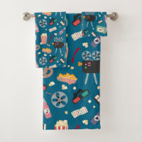 Fun Movie Night Film Popcorn Motif