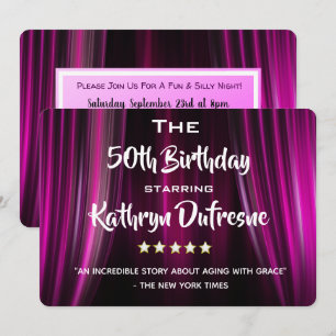 Fun Movie Parodie Anniversaire Fête Invitation