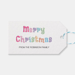 Fun Multicolor Frohe Weihnachtsgeschenke Tags Geschenkanhänger