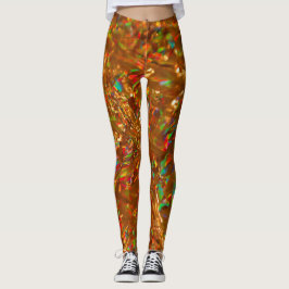 Fun Multicolored Christmas Tinsel Leggings