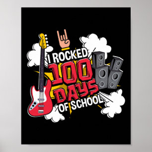 Fun Music Guitar I rockte 100 Tage der Schule Poster