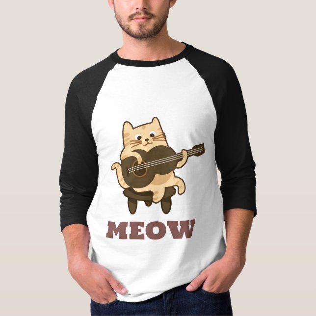 Fun Musical Kitty Design pour T-shirt Amoureux des (Devant)
