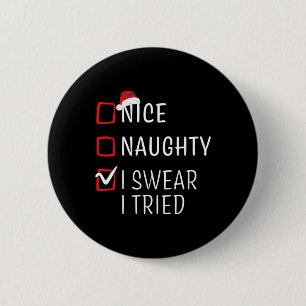 Fun Naughty Nice Weihnachtsfamilie Pajama Männer F Button